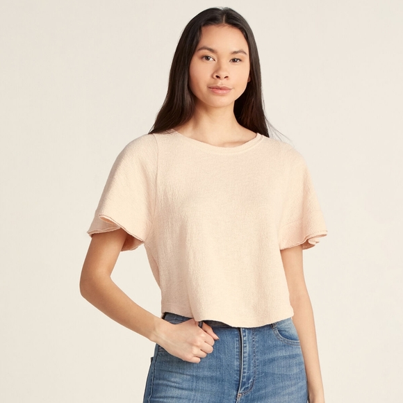 Madewell Tops - Madewell Flutter-Sleeve Top New!